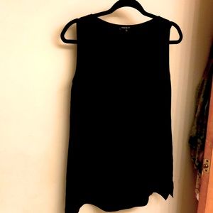 Black long tunic Lafayette 148 sleeveless